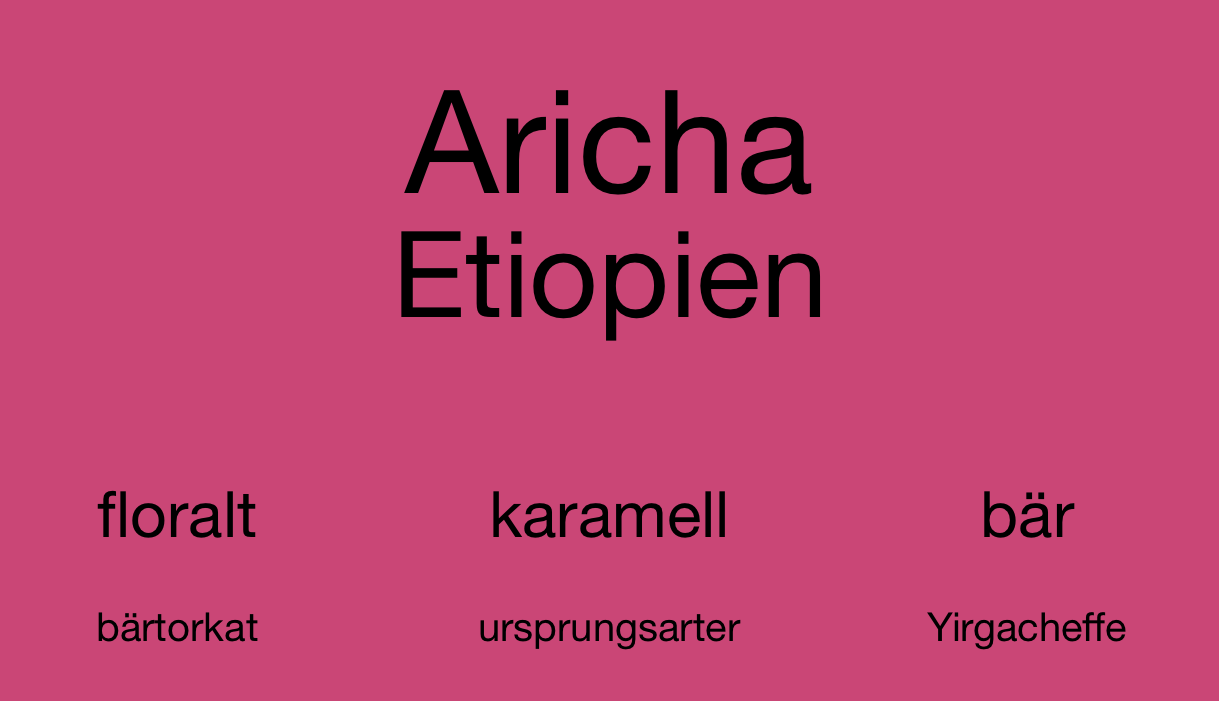 Aricha etikett